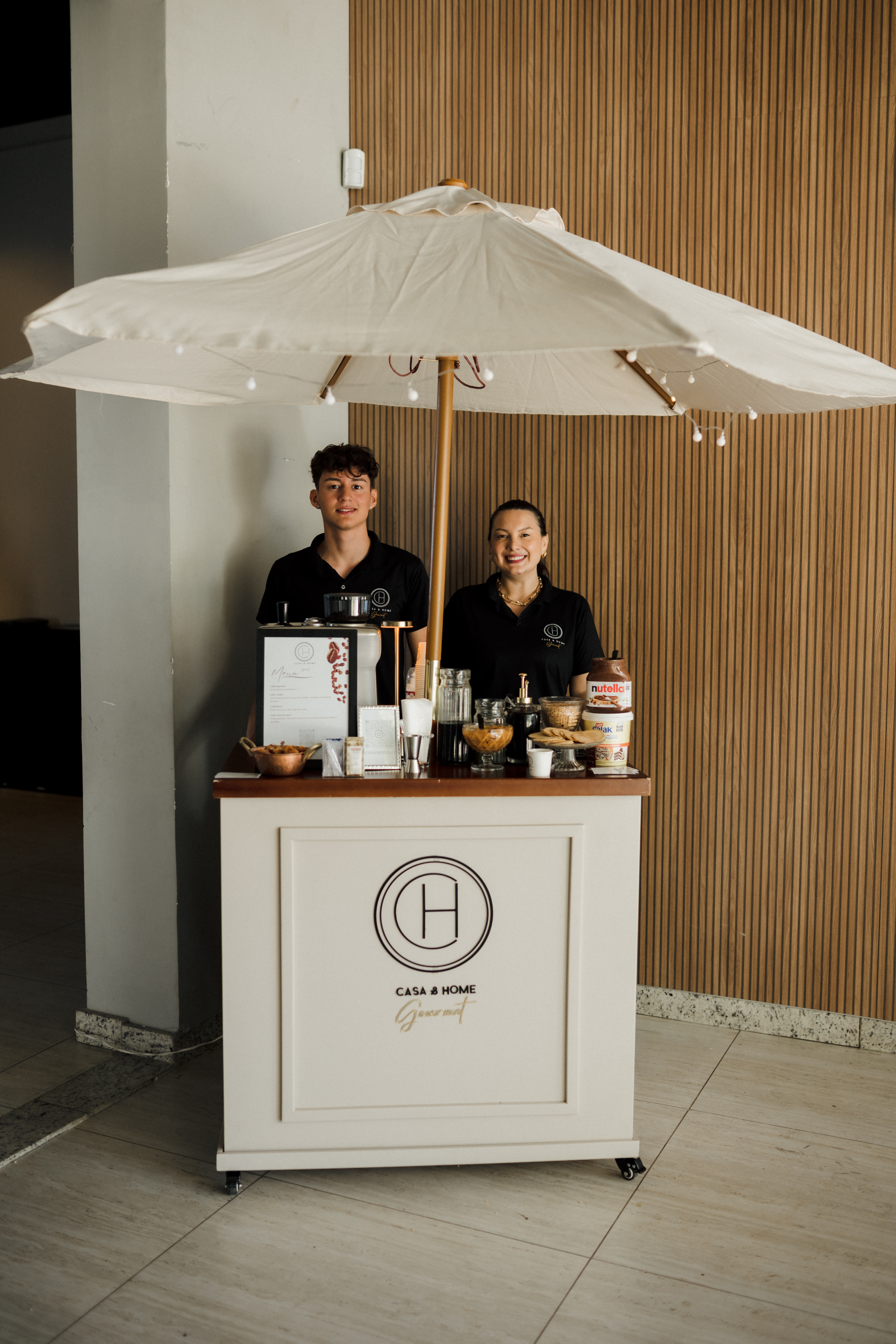 Carrinho de café gourmet CasaHome em evento